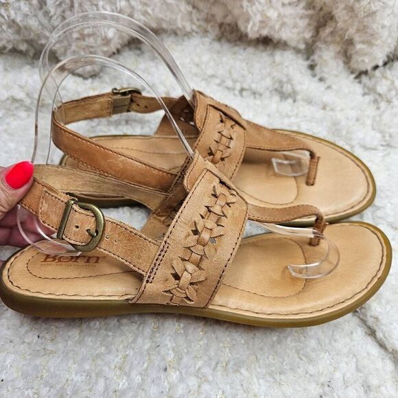 Born Tilde Cognac Leather‎ Leather Sandals size 8 - Picture 2 of 5